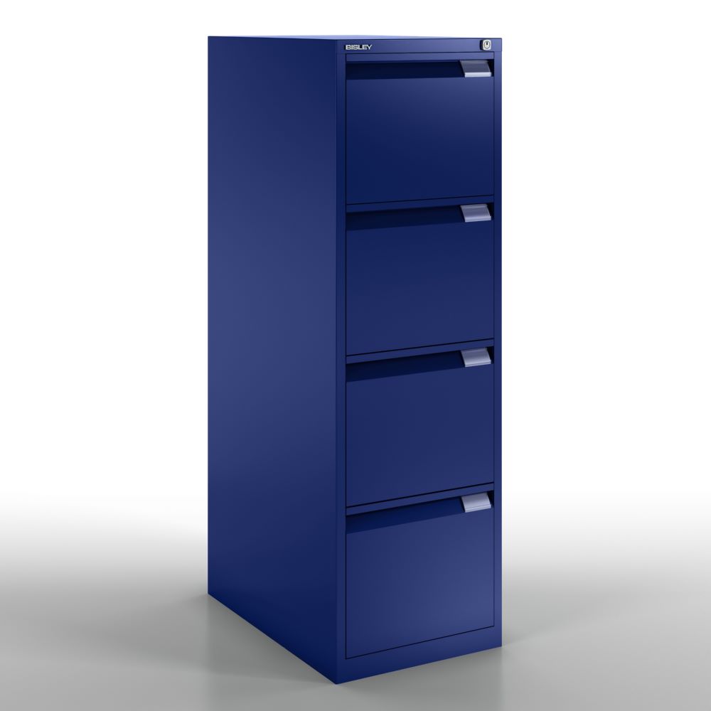 Produktbild Bisley Hängeregistraturschrank DIN A4 4 HR-Schubladen Farbe oxfordblau H1321 x B413 mm bild 2