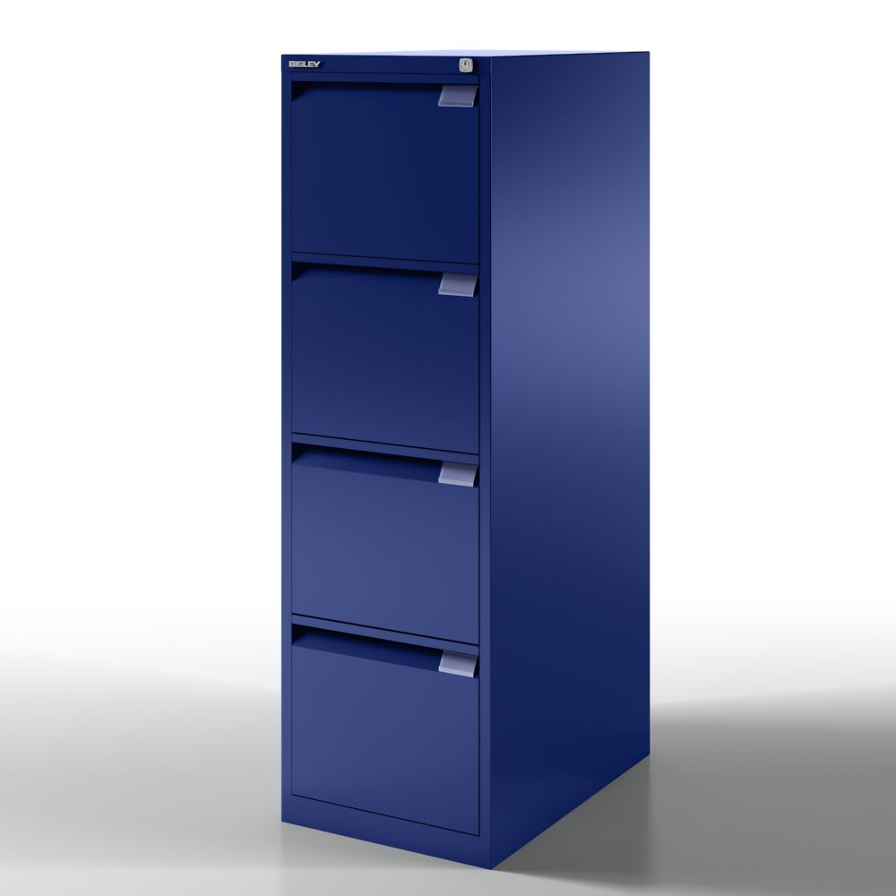 Produktbild Bisley Hängeregistraturschrank DIN A4 4 HR-Schubladen Farbe oxfordblau H1321 x B413 mm bild 3