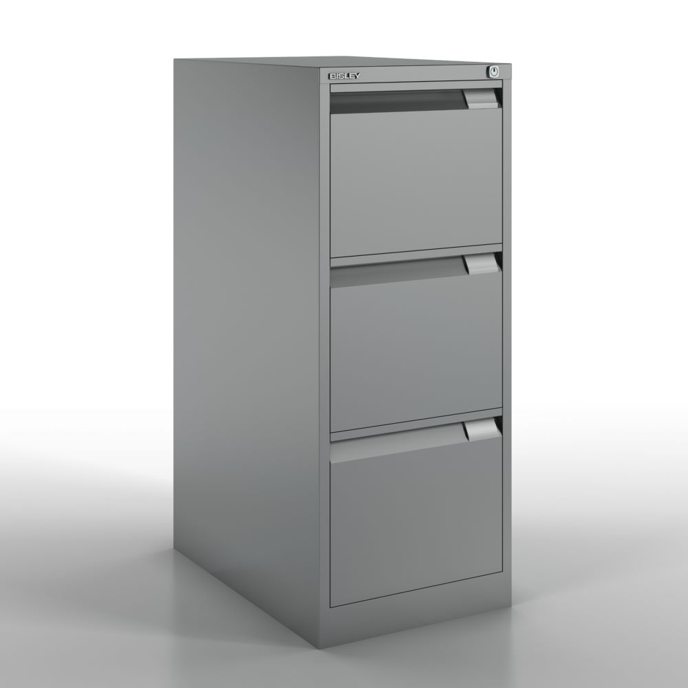 Produktbild Bisley Hängeregistraturschrank DIN A4 3 HR-Schubladen in silber H 1016 x B 413 mm bild 2