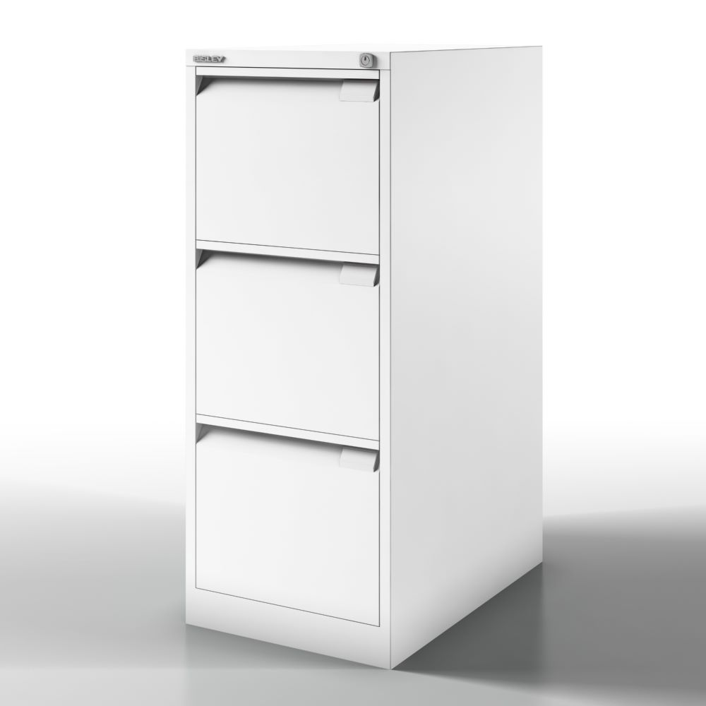 Produktbild Bisley Hängeregistraturschrank DIN A4 3 HR-Schubladen Farbe verkehrsweiß bild 3