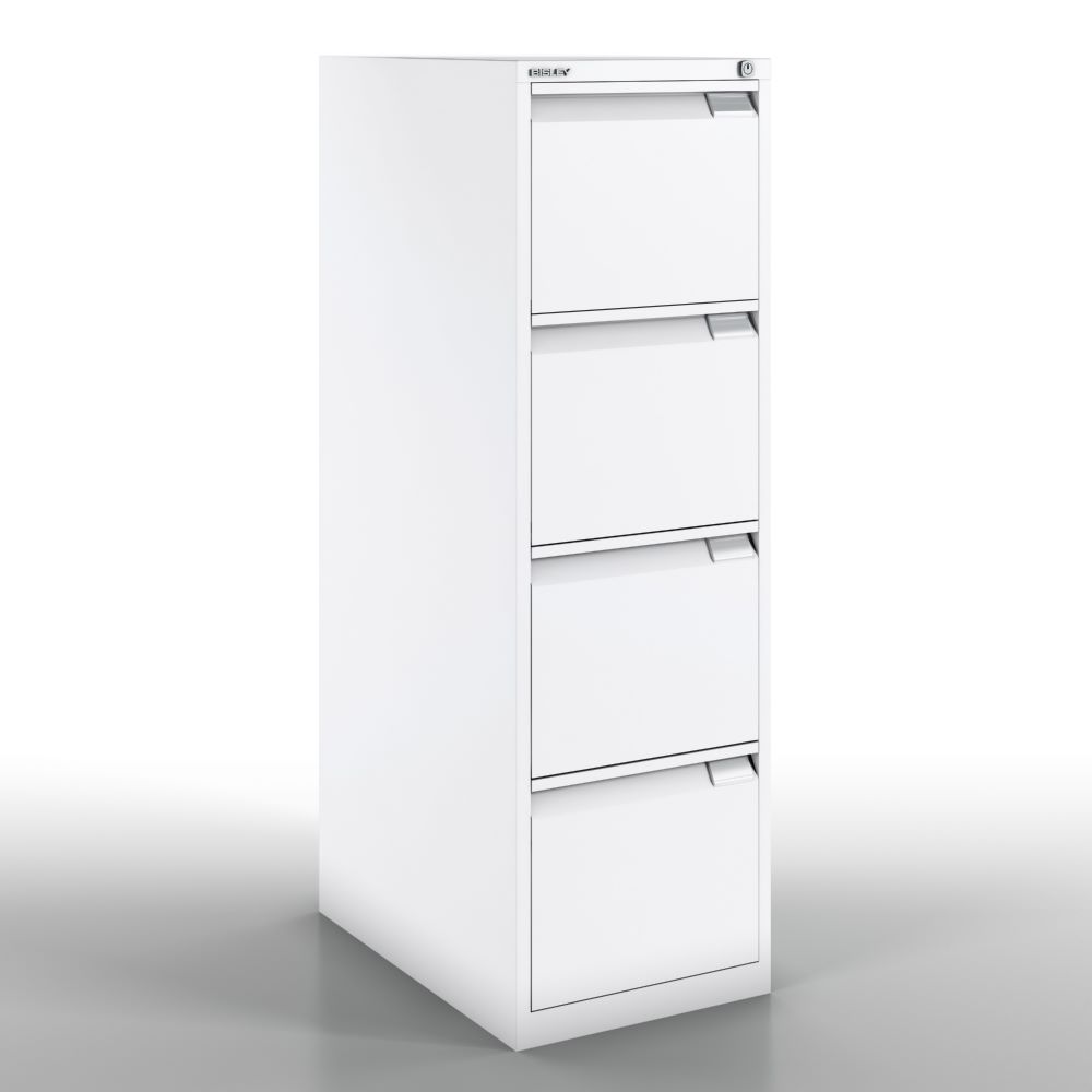 Produktbild Bisley Hängeregistraturschrank DIN A4 4 HR-Schubladen Farbe verkehrsweiß bild 2