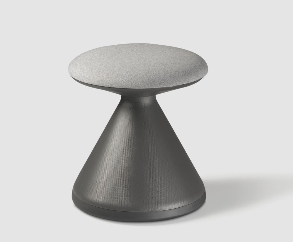 Produktbild Bisley Hocker Fungus mit drehbarem Sitz grau H 460 mm T 430 mm