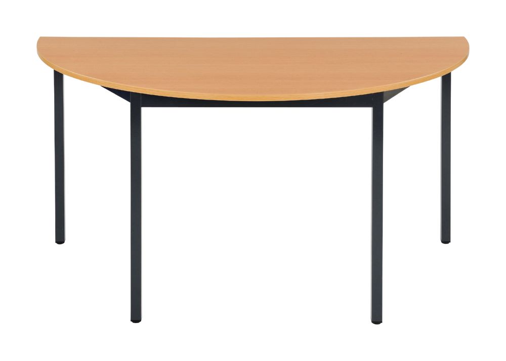 Produktbild Bisley Mehrzwecktisch halbrund Gestell aus Stahl 30 x 30 mm pulverbeschichtet