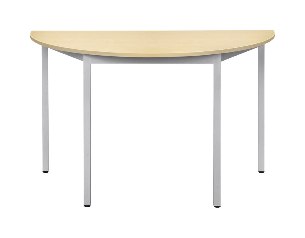 Produktbild Bisley Mehrzwecktisch halbrund Gestell aus Stahl 30 x 30 mm pulverbeschichtet ahorn