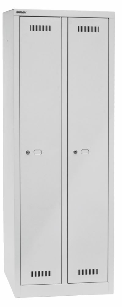 Produktbild Bisley MonoBloc Garderobenschrank 2 Abteile Farbe lichtgrau H 1700 x B 610 mm bild 2