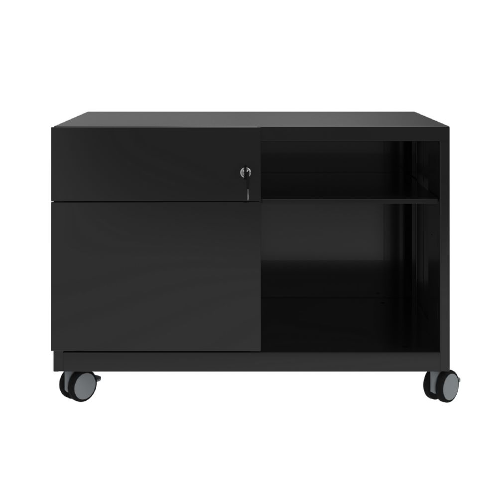 Produktbild Bisley Note Caddy Rollschrank 800 x 490 mm mit Fächer schwarz