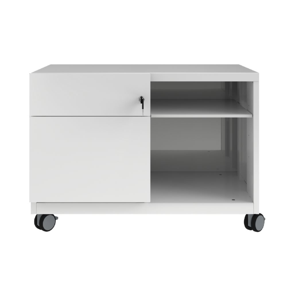 Produktbild Bisley Note Caddy Rollschrank 800 x 490 mm mit Fächer verkehrsweiß