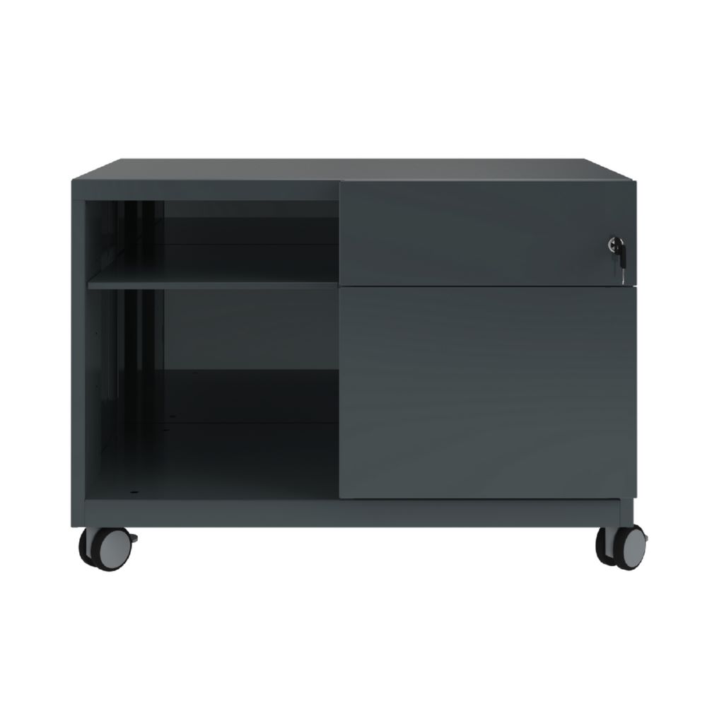 Produktbild Bisley Note Caddy Rollschrank mit Schubladen 800 x 490 mm anthrazitgrau