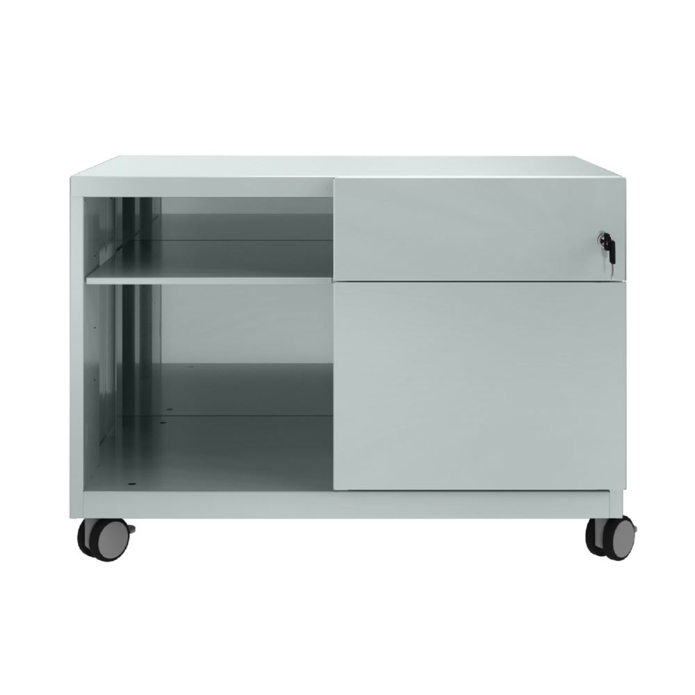 Produktbild Bisley Note Caddy Rollschrank 800 x 490 mm mit Fächer silber