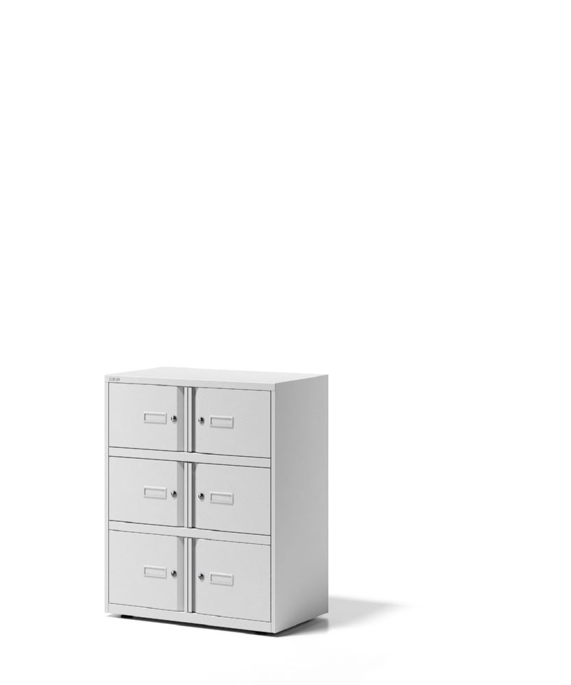 Produktbild Bisley Schließfachschrank Essentials 6 Türen 4 x H 267 &und 2 x H 304 mm