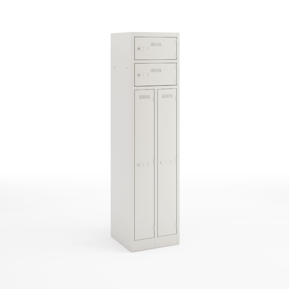 Produktbild Bisley Primary Lockers Garderobenkombination 2 Abteile 2 zusätzliche Einzelfächer