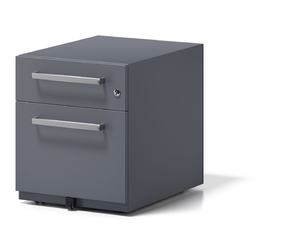 Produktbild Bisley Rollcontainer Note mit Griff 1 Schublade H495 x B420 x T565 mm anthrazitgrau bild 4