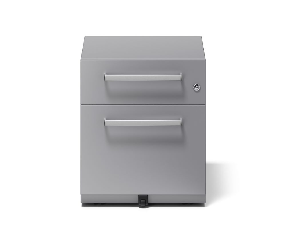 Produktbild Bisley Rollcontainer Note mit Griff 1 Schublade silber H495 x B420 x T565 mm