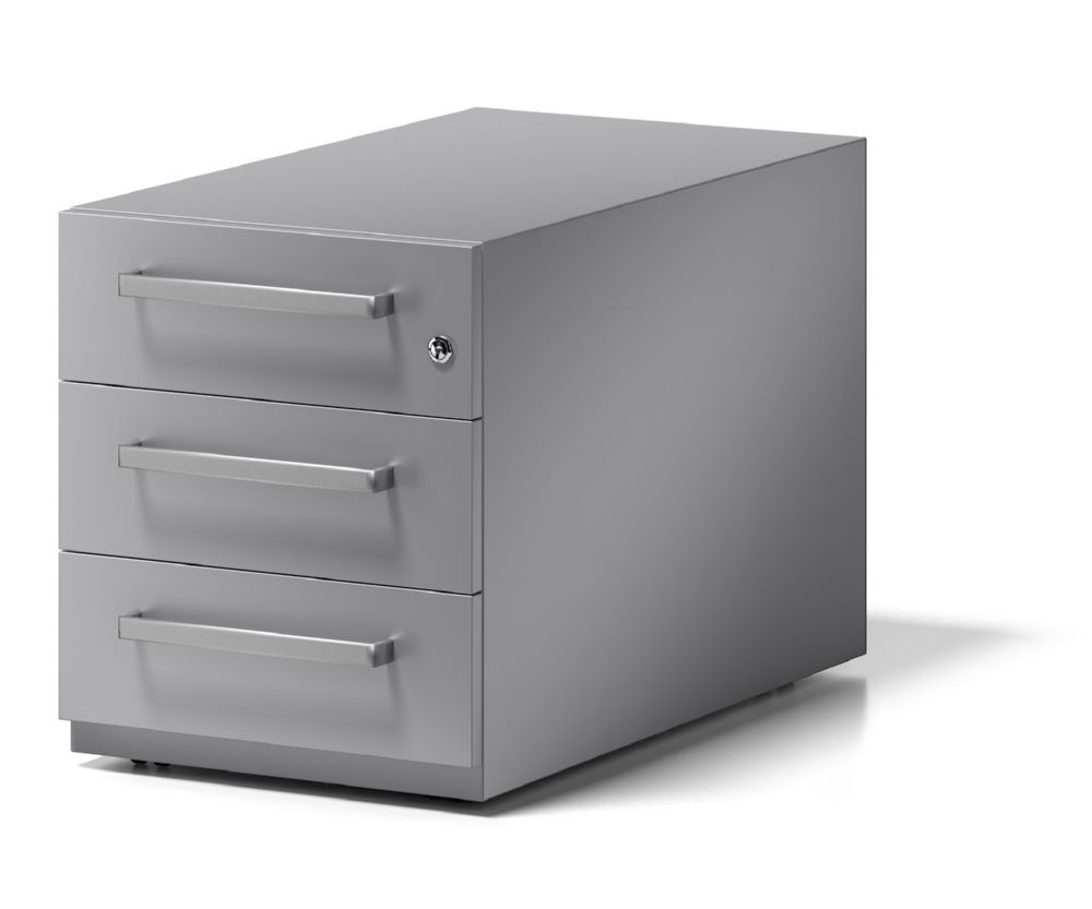 Produktbild Bisley Rollcontainer Note mit Griff 3 Schubladen silber H 495 x B 420 x T 775 mm bild 4