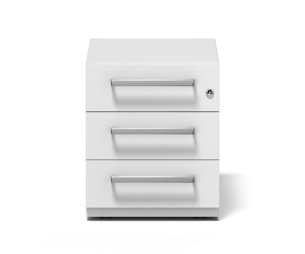 Produktbild Bisley Rollcontainer Note mit Griff verkehrsweiß H 495 x B 420 x T 565 mm