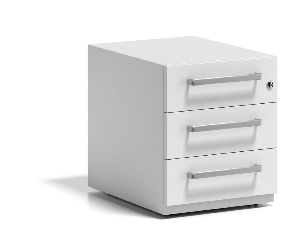 Produktbild Bisley Rollcontainer Note mit Griff verkehrsweiß H 495 x B 420 x T 565 mm bild 3