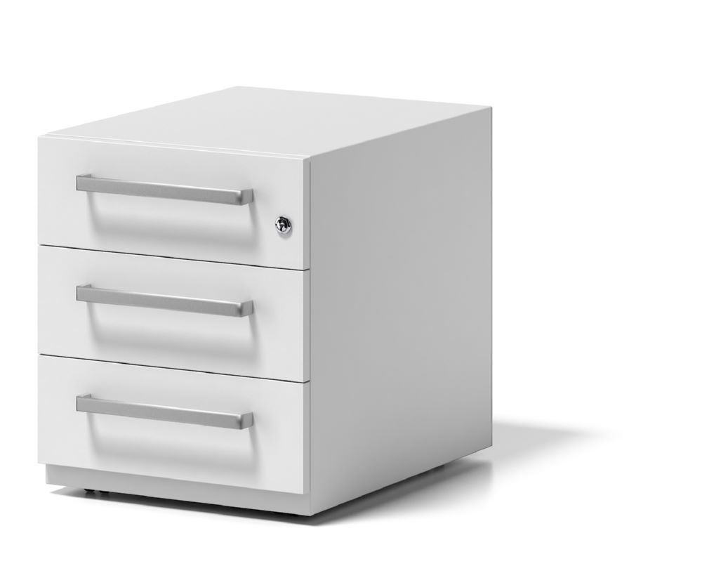 Produktbild Bisley Rollcontainer Note mit Griff verkehrsweiß H 495 x B 420 x T 565 mm bild 4