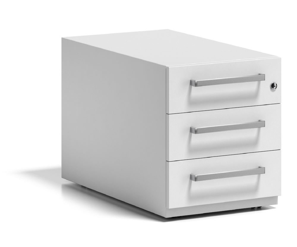 Produktbild Bisley Rollcontainer Note mit Griff 3 Schubladen H 495 x B 420 x T 775 mm weiß bild 3