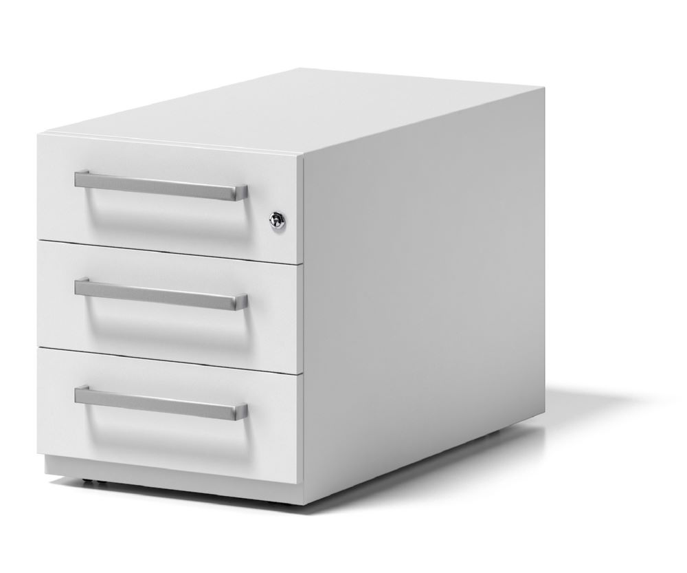 Produktbild Bisley Rollcontainer Note mit Griff 3 Schubladen H 495 x B 420 x T 775 mm weiß bild 4
