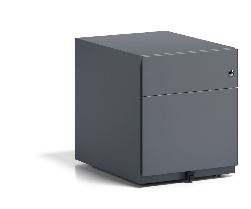 Produktbild Bisley Rollcontainer Note mit Griffleiste anthrazitgrau H 495 x B 420 x T 565 mm bild 3