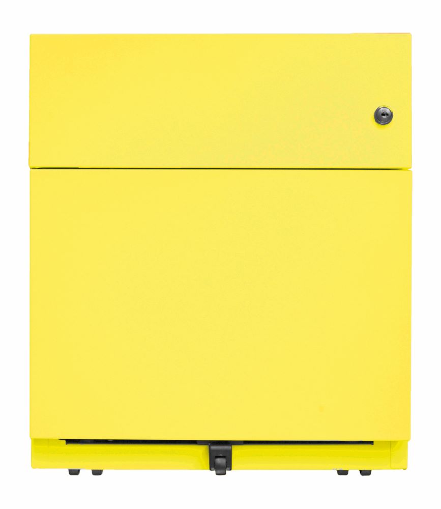 Produktbild Bisley Rollcontainer Note mit Griffleiste 1 Schublade gelb H 495 x B 420 x T 565 mm
