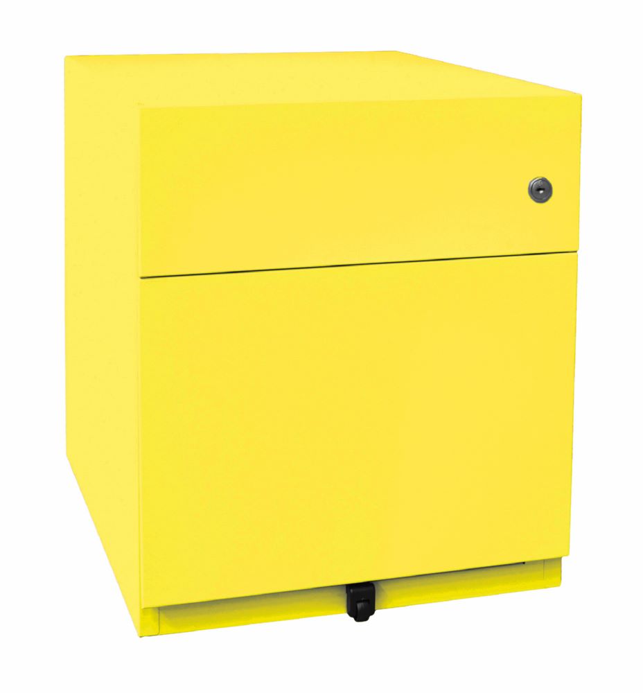 Produktbild Bisley Rollcontainer Note mit Griffleiste 1 Schublade gelb H 495 x B 420 x T 565 mm bild 3