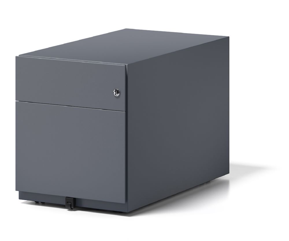 Produktbild Bisley Rollcontainer Note mit Griffleiste H495 x B420 x T775 mm anthrazitgrau

 bild 4