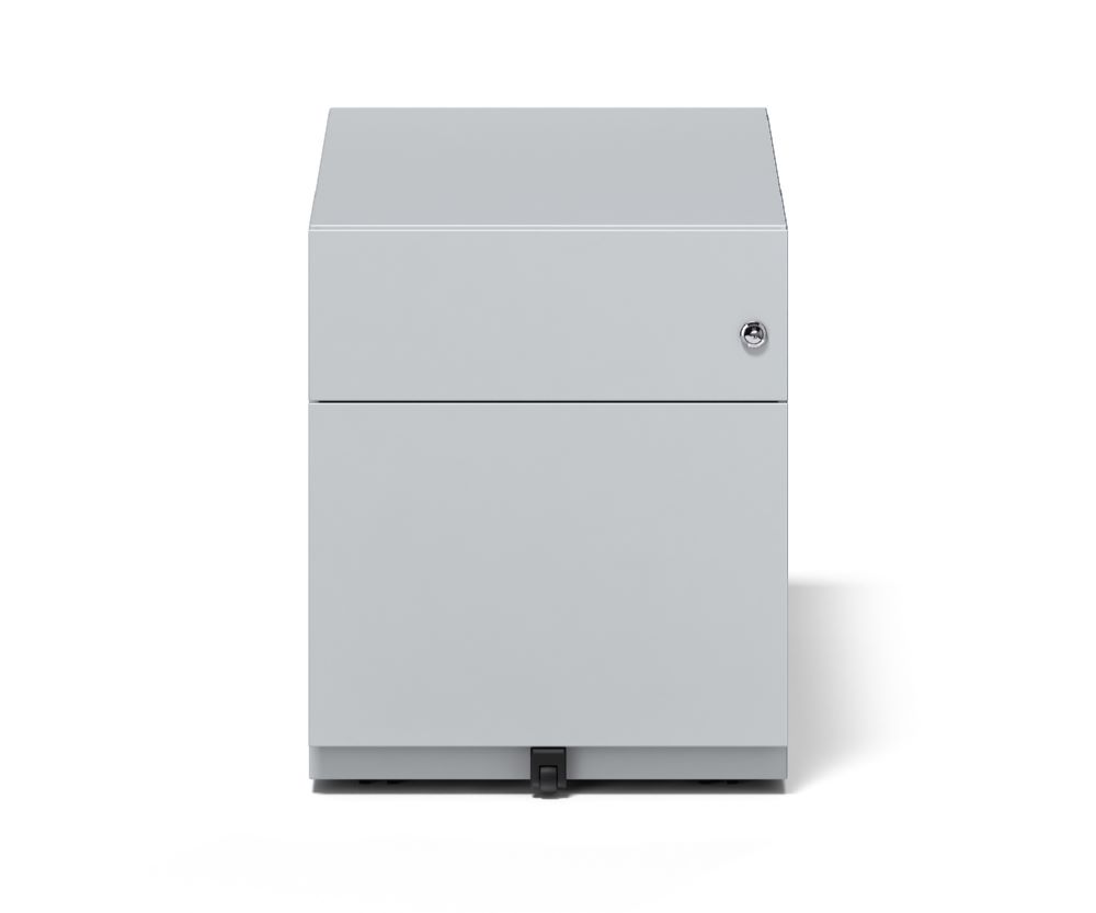 Produktbild Bisley Rollcontainer Note mit Griffleiste 1 Schublade H 495 x B 420 xT 775 mm lichtgrau