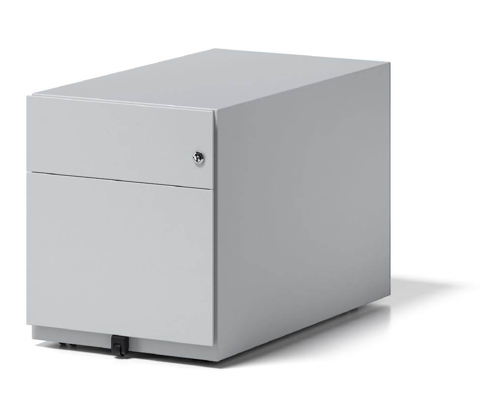 Produktbild Bisley Rollcontainer Note mit Griffleiste 1 Schublade H 495 x B 420 xT 775 mm lichtgrau bild 4