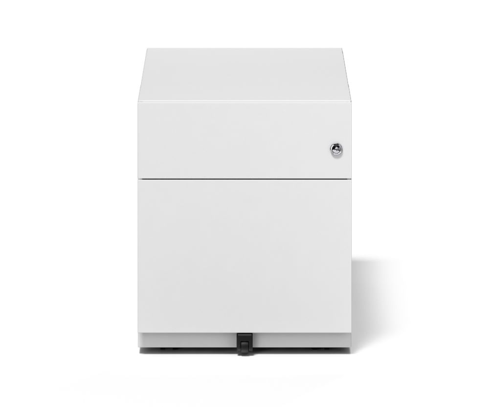 Produktbild Bisley Rollcontainer Note mit Griffleiste H 495 x B 420 x T 775 mm verkehrsweiß