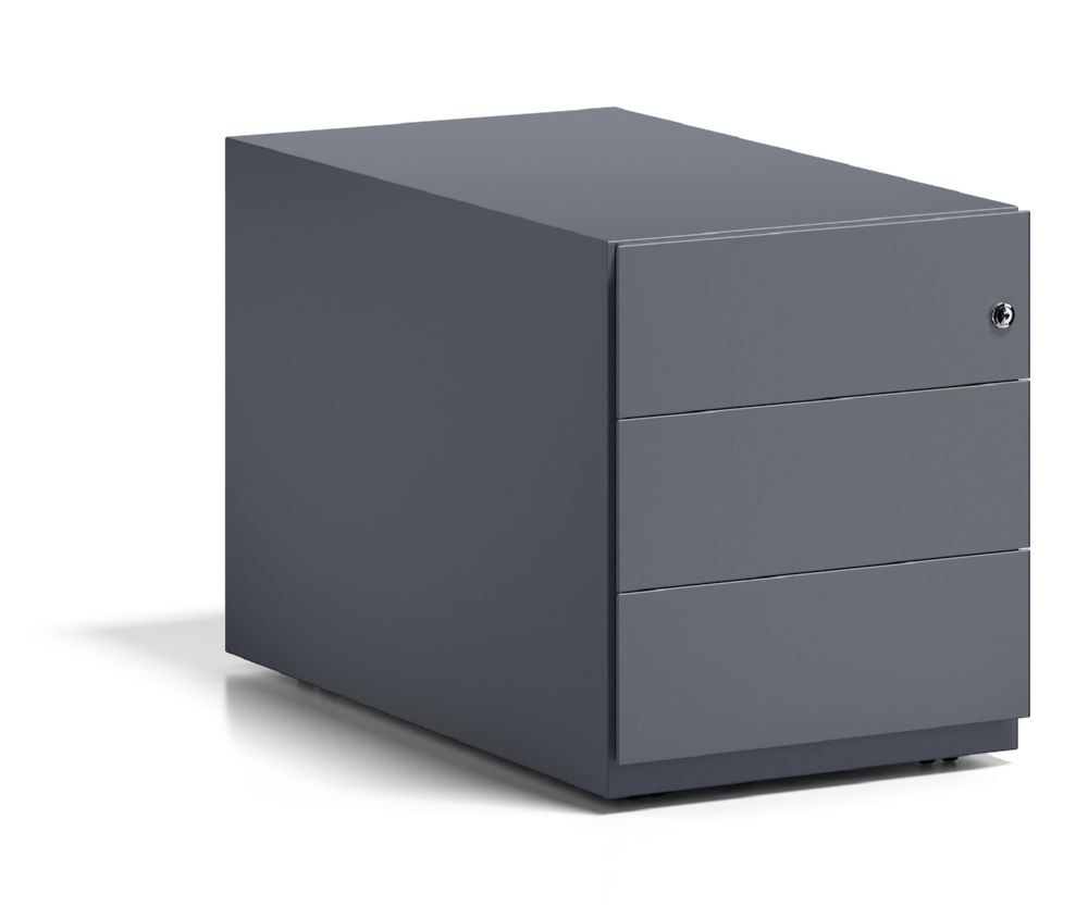 Produktbild Bisley Rollcontainer Note mit Griffleiste H 495 x B 420 x T 775 mm anthrazitgrau bild 3