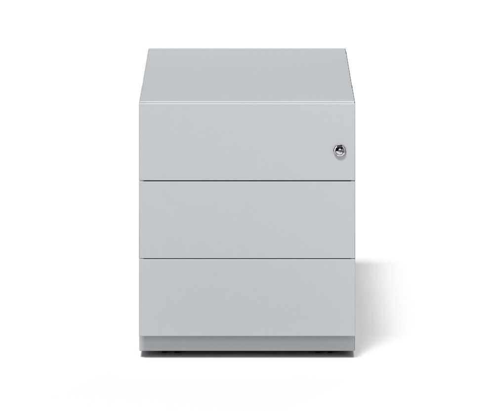 Produktbild Bisley Rollcontainer Note mit Griffleiste 3 Schubladen H 495 x B 420 x T 775 mm