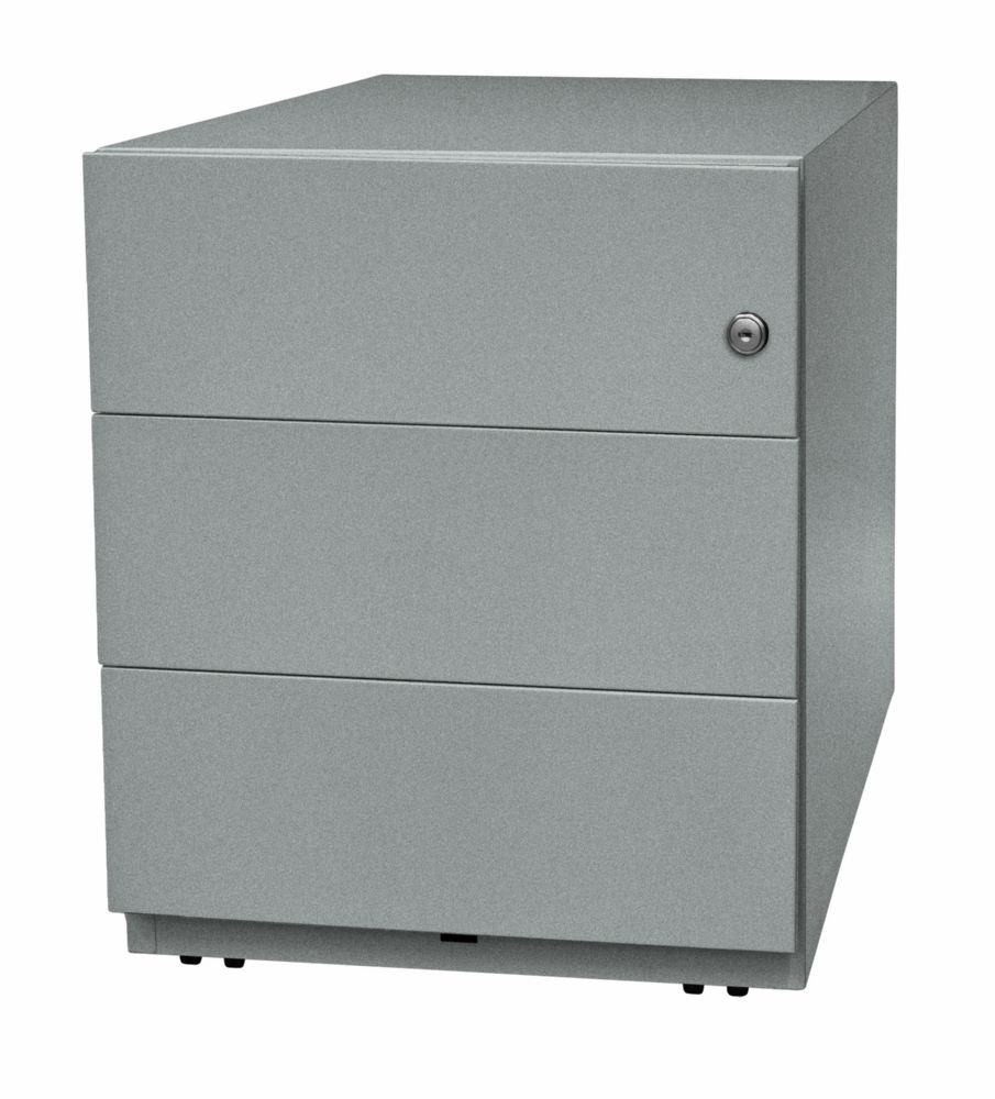 Produktbild Bisley Rollcontainer Note mit Griffleiste 3 Schubladen H 495 x B 420 x T 565 mm silber bild 4