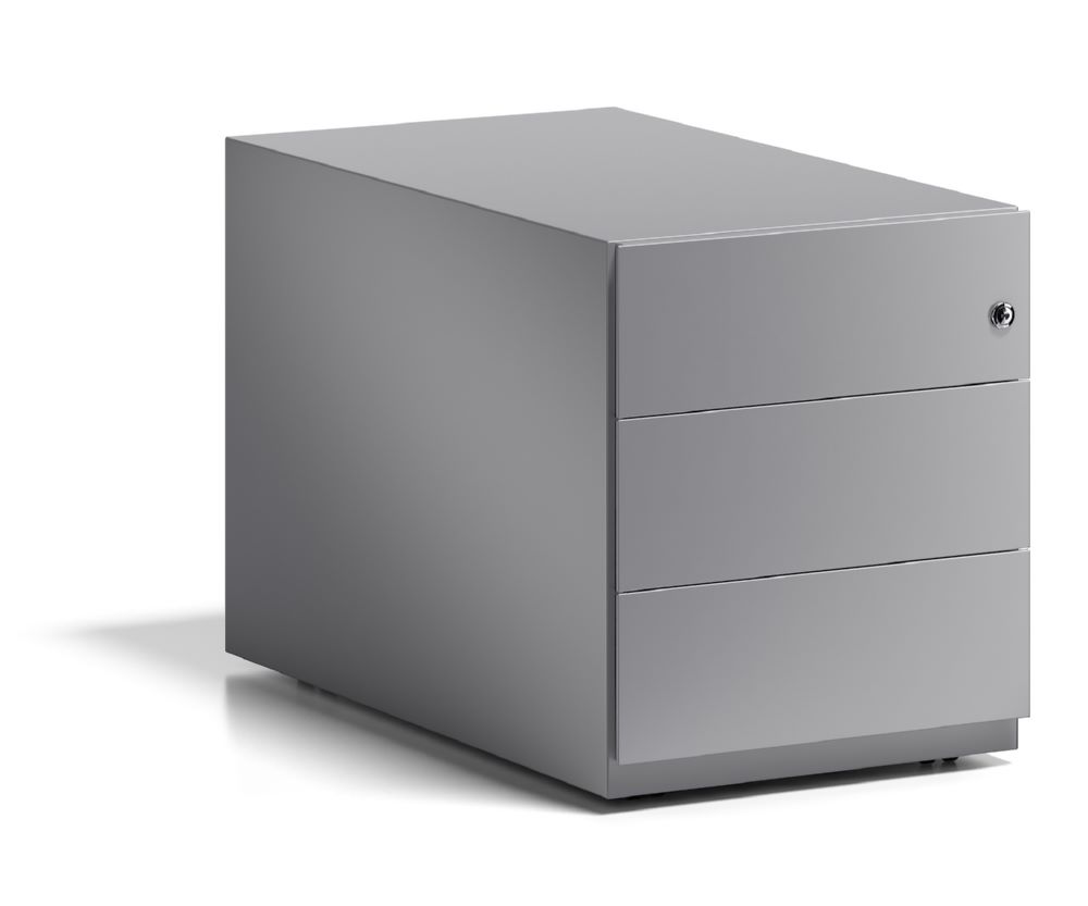 Produktbild Bisley Rollcontainer Note mit Griffleiste H 495 x B 420 x T 775 mm silber bild 3