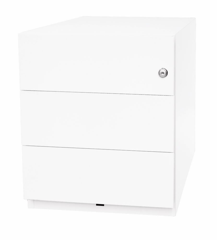 Produktbild Bisley Rollcontainer Note mit Griffleiste 3 Schubladen verkehrsweiß B 420 x T 565 mm bild 4