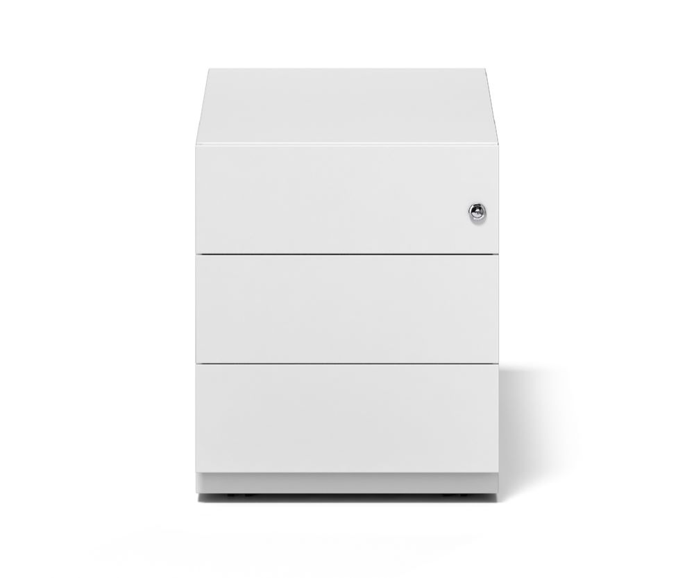 Produktbild Bisley Rollcontainer Note mit Griffleiste H 495 x B 420 x T 775 mm verkehrsweiß