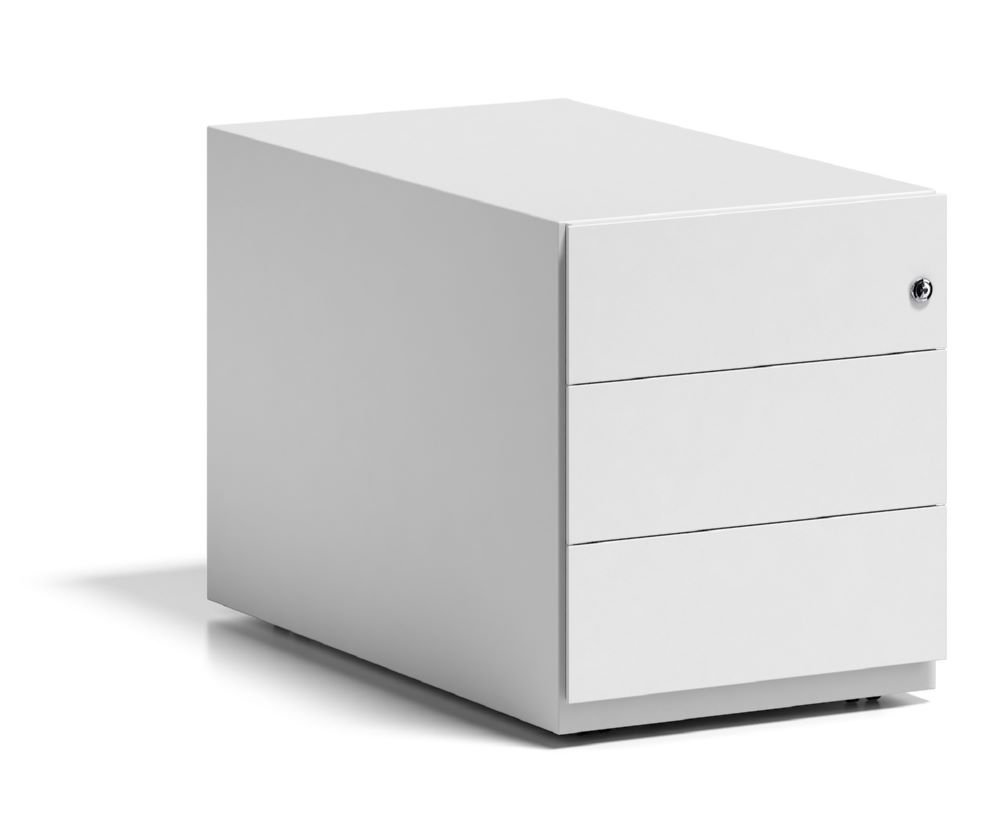 Produktbild Bisley Rollcontainer Note mit Griffleiste H 495 x B 420 x T 775 mm verkehrsweiß bild 3