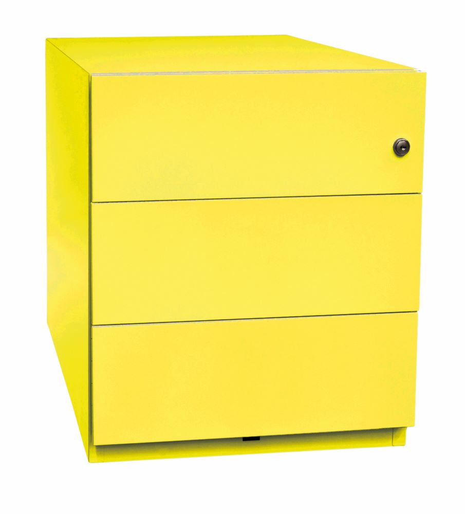 Produktbild Bisley Rollcontainer Note mit Griffleiste H 495 x B 420 x T 565 mm zinkgelb bild 3