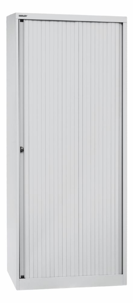 Produktbild Bisley Rollladenschrank EuroTambour 4 Fachböden B 800 mm grau abschließbar bild 2