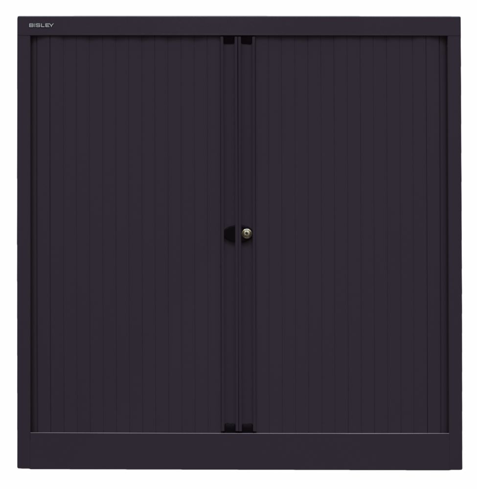 Produktbild Bisley Rollladenschrank EuroTambour 2 Fachböden B 1000 mm schwarz