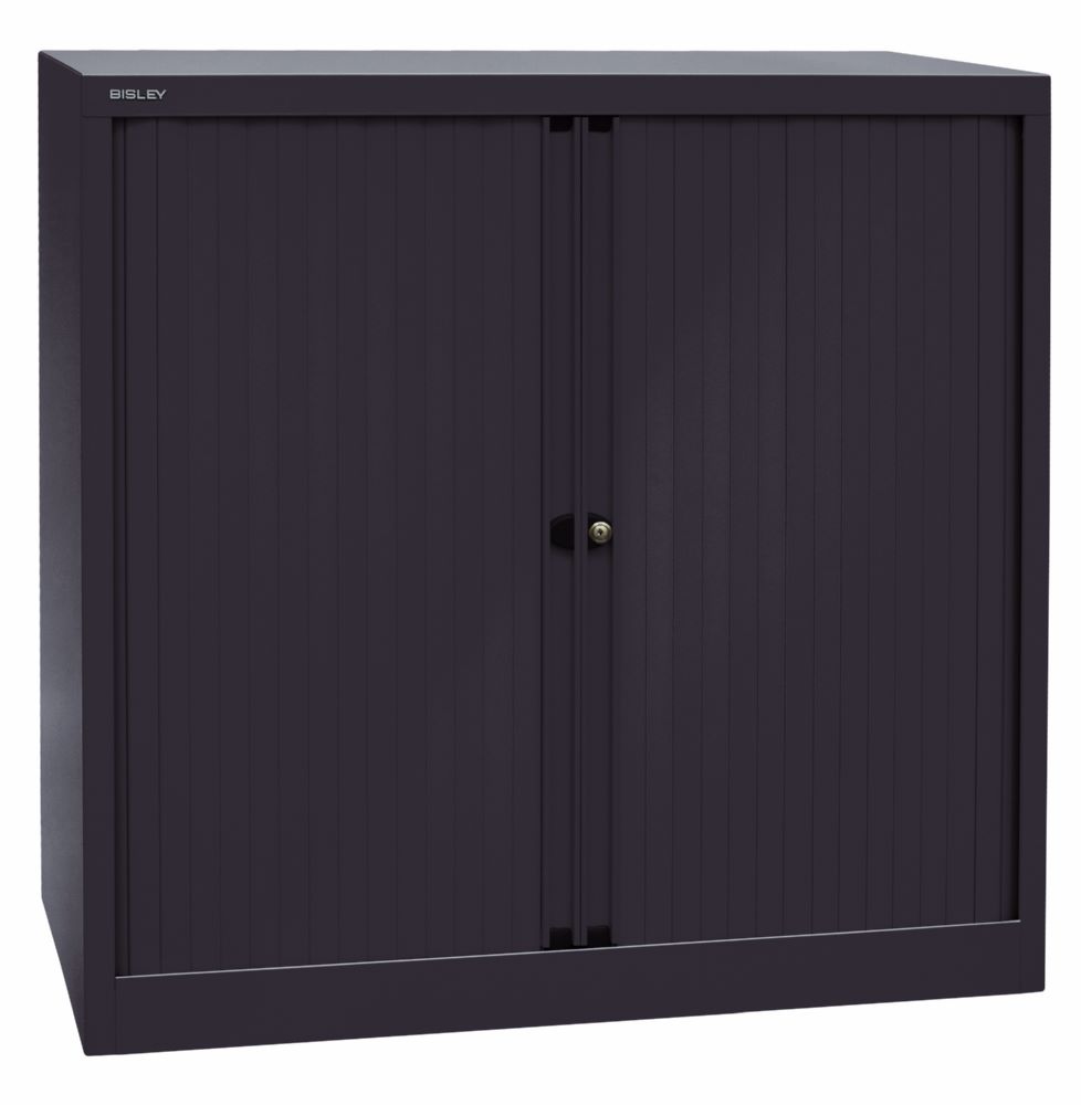Produktbild Bisley Rollladenschrank EuroTambour 2 Fachböden B 1000 mm schwarz bild 2
