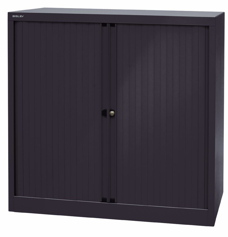 Produktbild Bisley Rollladenschrank EuroTambour 2 Fachböden B 1000 mm schwarz bild 3