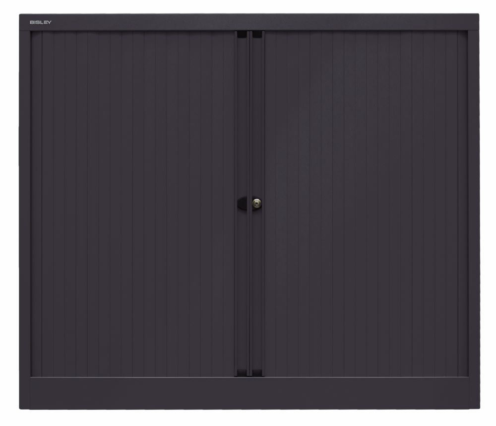 Produktbild Bisley Rollladenschrank EuroTambour 2 Fachböden B 1200 mm schwarz bild 1