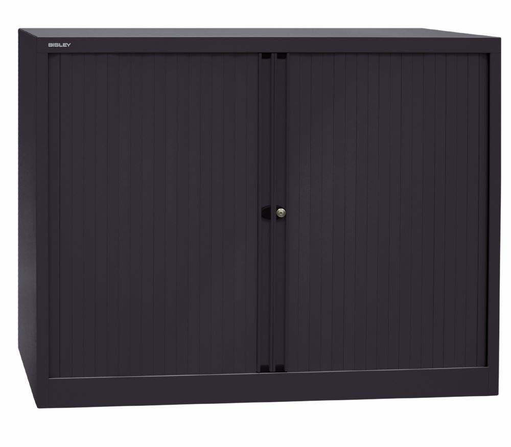 Produktbild Bisley Rollladenschrank EuroTambour 2 Fachböden B 1200 mm schwarz bild 3