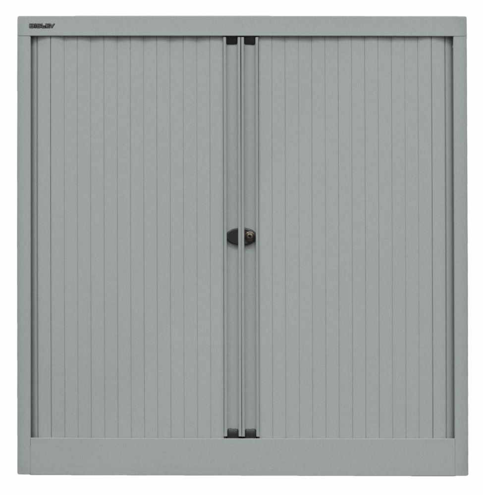 Produktbild Bisley Rollladenschrank EuroTambour 2 Fachböden B 1000 mm silber abschließbar