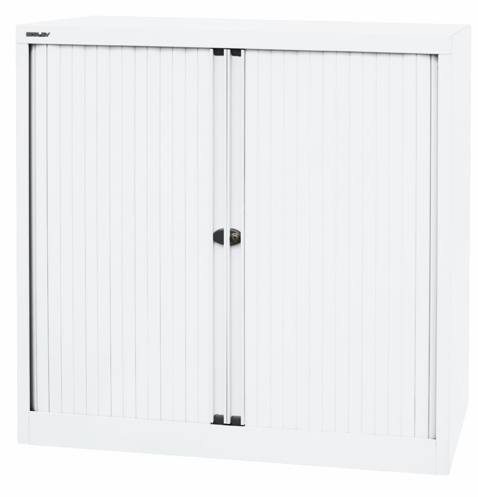 Produktbild Bisley Rollladenschrank EuroTambour 2 Fachböden B 1000 mm in weiß bild 3