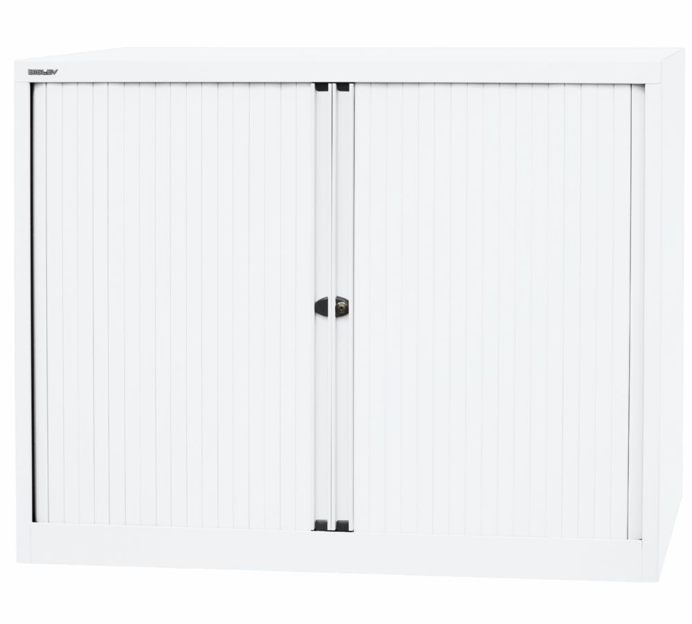 Produktbild Bisley Rollladenschrank EuroTambour 2 Fachböden B 1200 mm weiß bild 3