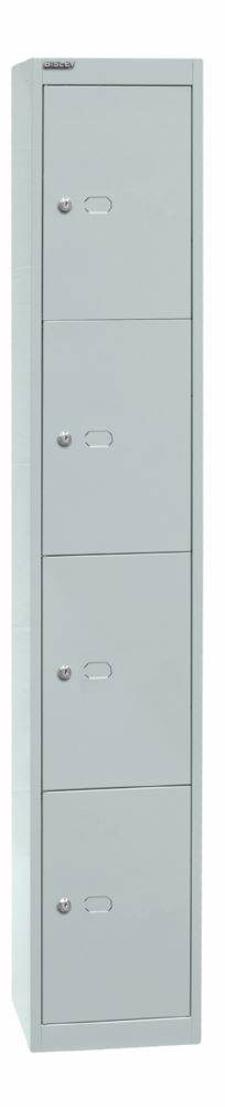 Produktbild Bisley Schließfachschrank Office 1 Abteil 4 Fächer T 305 mm Farbe lichtgrau bild 2