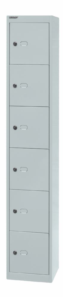 Produktbild Bisley Schließfachschrank Office 1 Abteil 6 Fächer B 305 x T 305 mm Farbe lichtgrau bild 3