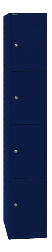 Produktbild Bisley Schließfachschrank Office 1 Abteil 4 Fächer T 457 mm Farbe oxfordblau bild 2